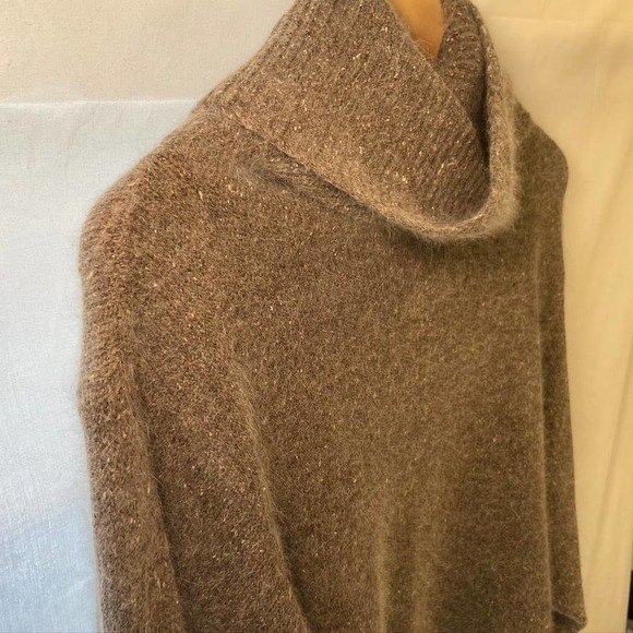 Design Group Sweater Silk Angora Rabbit Hair Lambs Wool Blend Gray Turtle Neck - Picture 2 of 7
